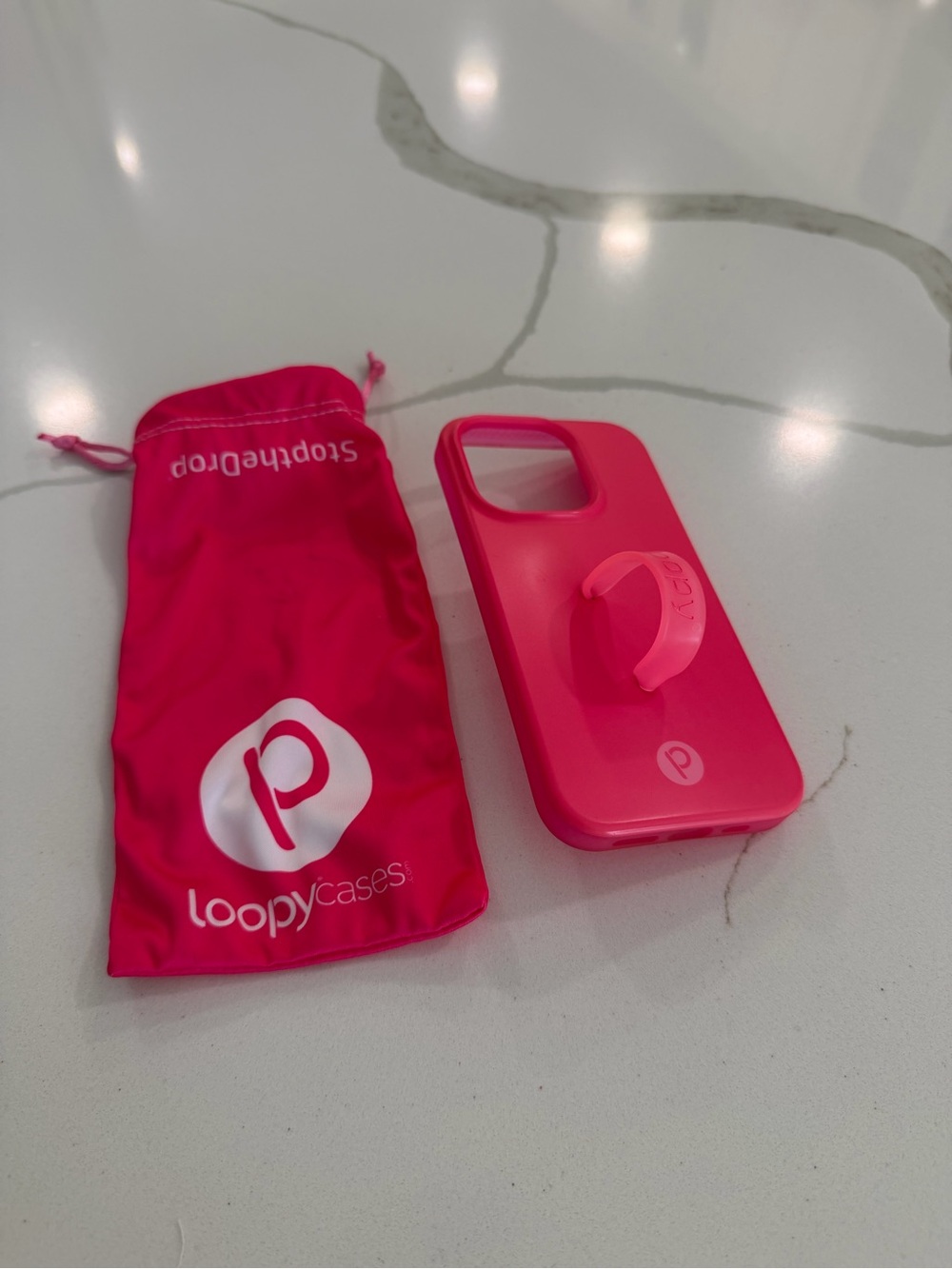 Loopy Case Hot Pink Phone Case with Integrated Loop